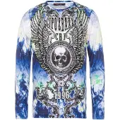 Cipo & Baxx T-Shirt bleu / citron vert / noir / blanc