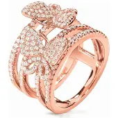Folli Follie 3r17s086rc-52 Ring Doré 52 Femme