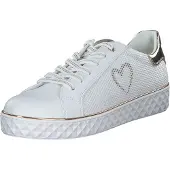 Marco tozzi Chaussure à lacets or / blanc