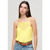 Superdry Lace Beach Sleeveless T-shirt Jaune L Femme