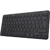 Trust Lyra, Mini, Filaire & Sans fil, USB + RF Wireless + Bluetooth, Commutateur à ciseaux, QWERTY, Noir