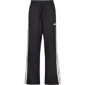 Adidas Pantalon 'ESSENTIALS 3-STRIPES OPEN HEM FLEECE' noir / blanc