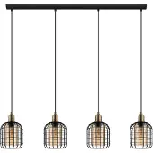 Eglo Lampe suspendue pour salle à manger Chisle avec verre ambré