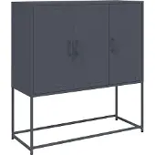 vidaXL Highboard Anthracite 100,5x39x107 cm Acier