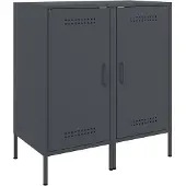 vidaXL Sideboards 2 pcs. Anthracite 36x39x79 cm Acier