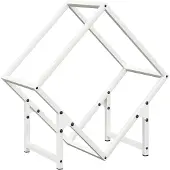 vidaXL Étagère à bois de chauffage Blanc 50x25x50 cm Acier laminé à froid