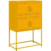 vidaXL Sideboard jaune moutarde 68,5x38,5x107 cm acier