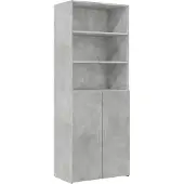 vidaXL Armoire haute gris béton 70x42,5x225 cm Bois composite