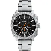 Fossil Montre à affichage analogique 'Machine' noir / argent