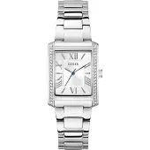 GUESS Montre à affichage analogique 'BONNIE' argent / blanc