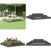 vidaXL Jardinière Gris 110x110x27 cm Bois massif de pin