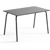 Oviala Table de jardin en acier 6 places 120 cm gris - Palavas