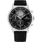 Tommy Hilfiger Montre à affichage analogique 'STEWART' noir / argent