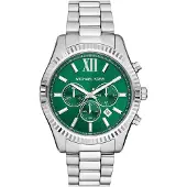 Michael Kors Montre à affichage analogique 'LEXINGTON' sapin / argent