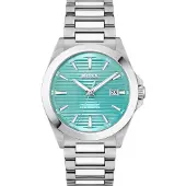 BOSS Montre à affichage analogique 'STRIKE' turquoise / argent