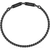 GUESS Eternity Heren Armband Staal - Zwart, (25 cm, Acier inoxydable)