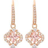 Swarovski Boucles d'oreilles or rose / transparent
