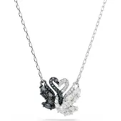 Swarovski Chaîne 'Swan' noir / argent / blanc