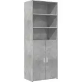 vidaXL Highboard gris béton 70x42,5x185 cm Bois composite