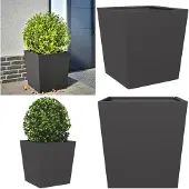 vidaXL Jardinière noir 50x50x50 cm acier