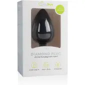 EasyToys Diamond - plug anal bijou - grande taille - noir