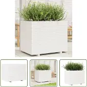 vidaXL Jardinière blanc 90x60x72,5 cm bois de pin massif