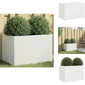 vidaXL Jardinière blanc 62x40x39 cm acier