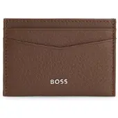 BOSS Porte-cartes en cuir grainé avec logo métallique