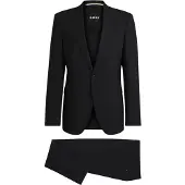 BOSS Costume deux pièces Regular en laine stretch