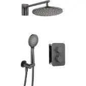TRIZERATOP Therm titanium - Ensemble de douche encastré, avec BOX thermostatique (BXYZDEBT)