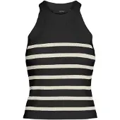 Vero Moda Tops en tricot 'SABA' noir / blanc