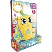 Lisciani Giochi Pepper - Hochet électronique - CAROTINA BABY - Sons et mélodies joyeuses, Anneaux de dentition