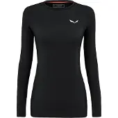 Salewa Cristallo Warm Alpine Merino Responsive Long Sleeve Base Layer Noir XS Femme