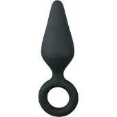 Easytoys Anal Collection - plug anal à anneau - taille moyenne - silicone noir