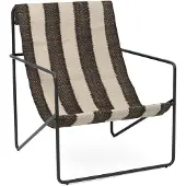 Ferm Living Desert Chaise Longue Black | Off-White|Chocolate