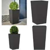 vidaXL Jardinière noir 45x45x75 cm acier