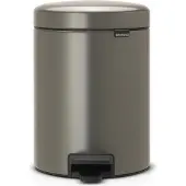 Brabantia NewIcon Poubelle à pédale 5 Litres Platine