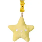 Saro figurine à suspendre avec son étoile 21 cm polyester jaune