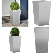 vidaXL Jardinière 45x45x75 cm acier galvanisé