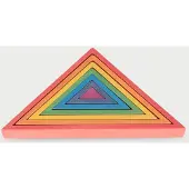 TickiT cubes en bois Rainbow Architect Triangles - Jouets colorés
