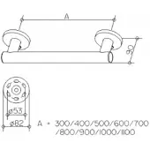 Keuco Poignée de maintien Plan Care 60 cm chrome 34901