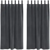 vidaXL Rideaux occultants 2 pcs gris clair 140 x 175 cm velours
