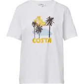 s.Oliver T-shirt bleu clair / brun foncé / jaune / blanc