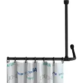 Wenko 23566100 accessoire de rideau de douche Support de plafond pour rideau de douche Noir Acier inoxydable
