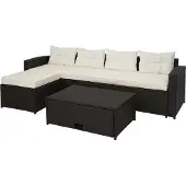 Mendler Ensemble en poly rotin -J34 (4 pièces)
