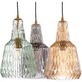 LINDBY Suspension , Belarion, dimmable, Multicolore, Salon / séjour, Verre, Vintage / rétro