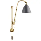 Gubi Bestlite BL5 Applique Brass Base | Grey Shade