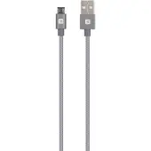 Skross Câble , USB-A - microUSB, métal tressé, 1,20 m, gris