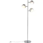 Kare Lampadaire Rétro Chromé Calotta À 3 Spots