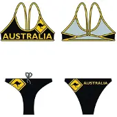 Turbo Australia Kangaroo Bikini Noir 9-10 Years Fille